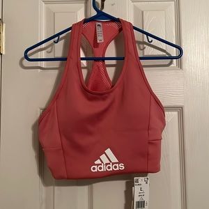 Pink Adidas sports bra size L